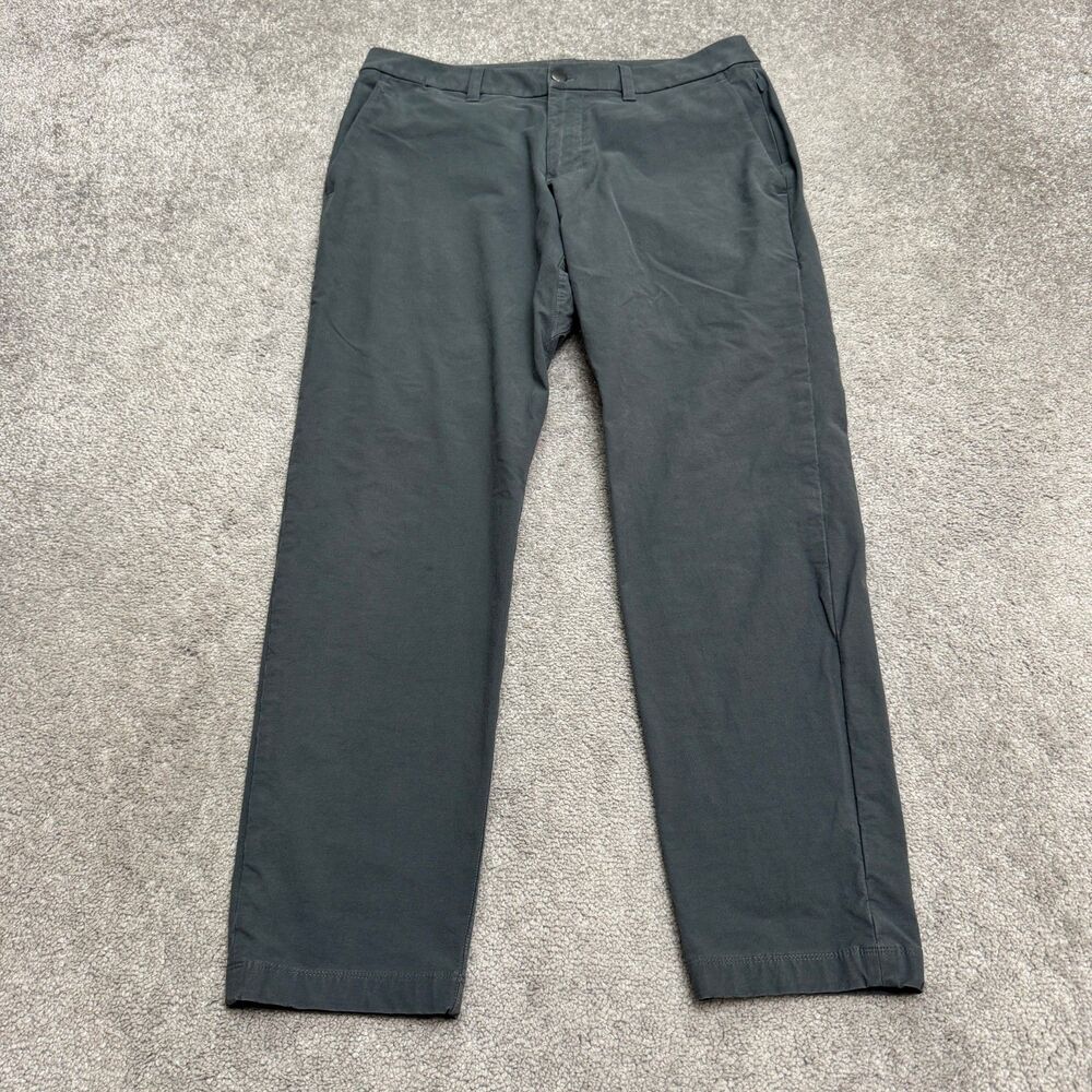 Lululemon Commission Slim Fit Tech Travel Chino Pants Mens 33x30 Navy Blue Golf